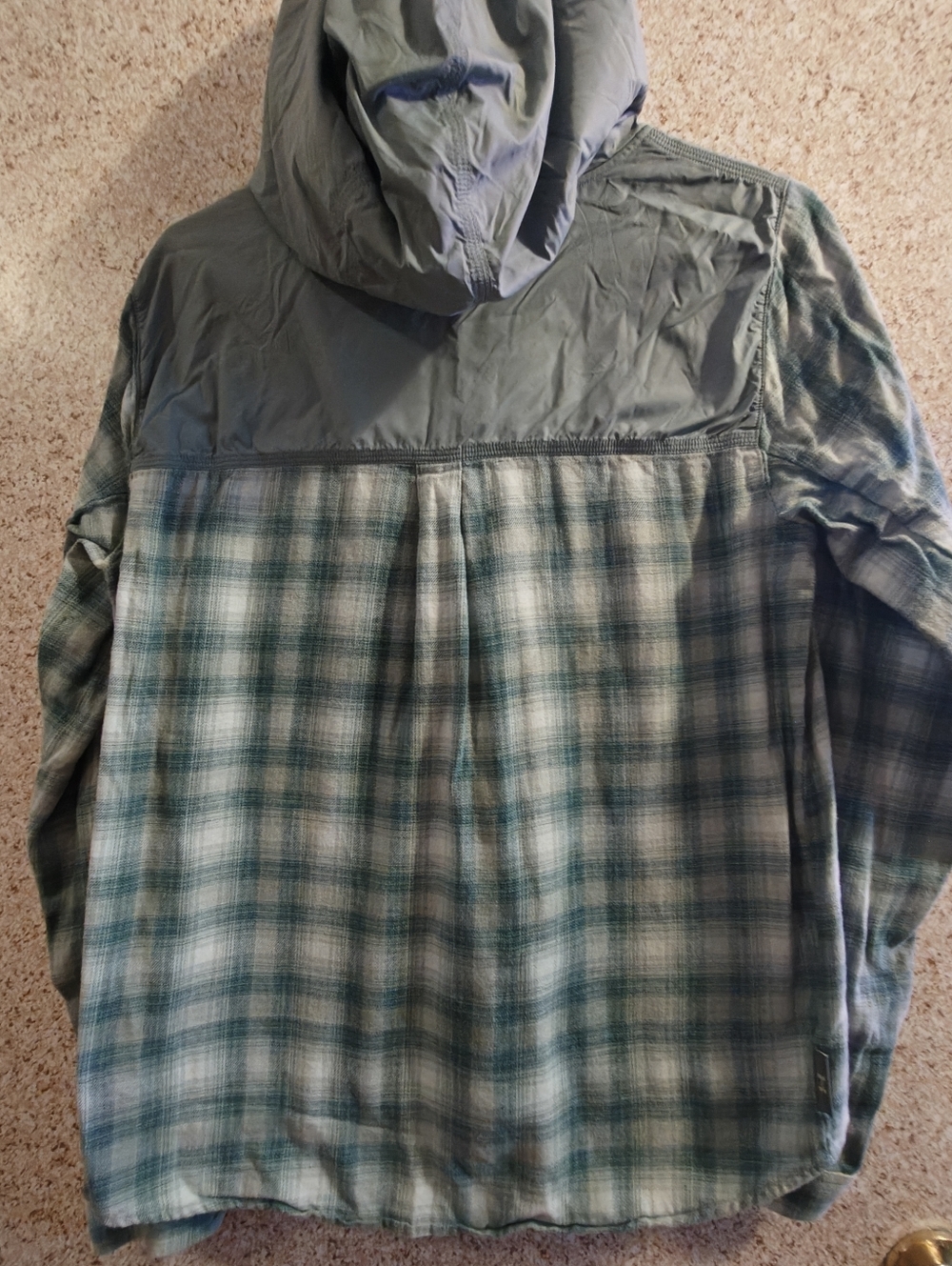Under Armour Women's Teal and White Plaid Hooded Button-Up Size M - Picture 5 of 9